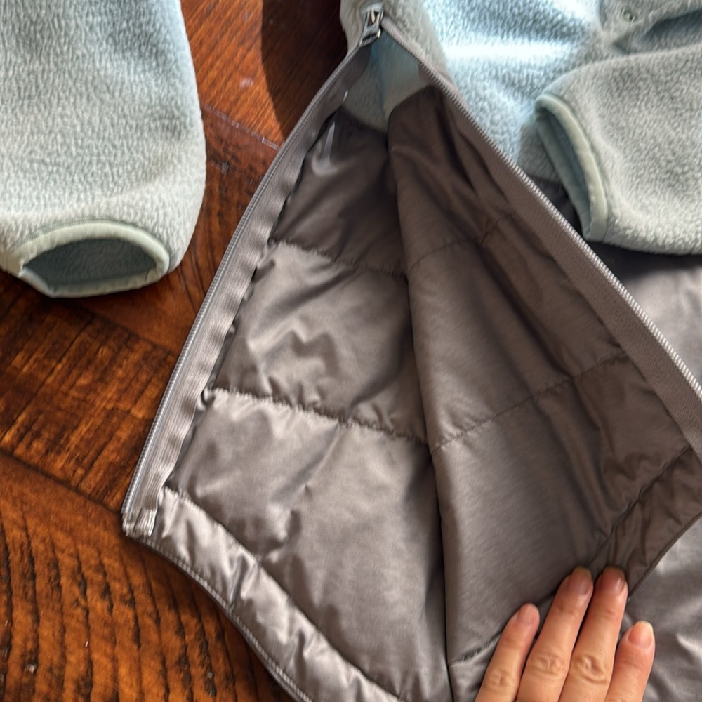 The North face women’s Riit fleece pullover anorak in cloud blue - Picture 3 of 12